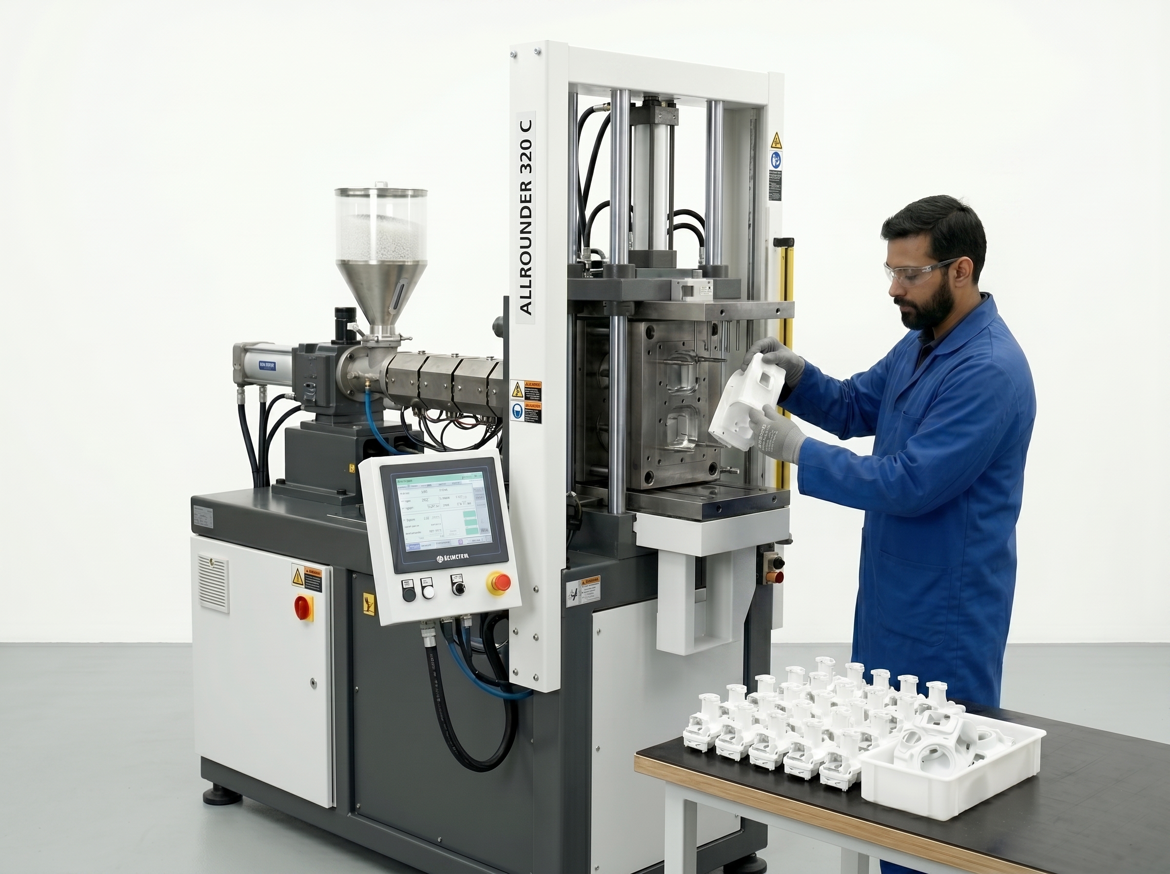 Electric Semi-Automatic Injection Molding Machine